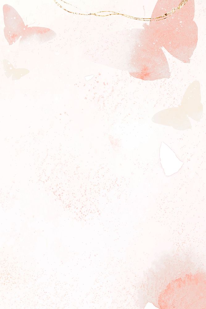 Butterfly background watercolor border vector