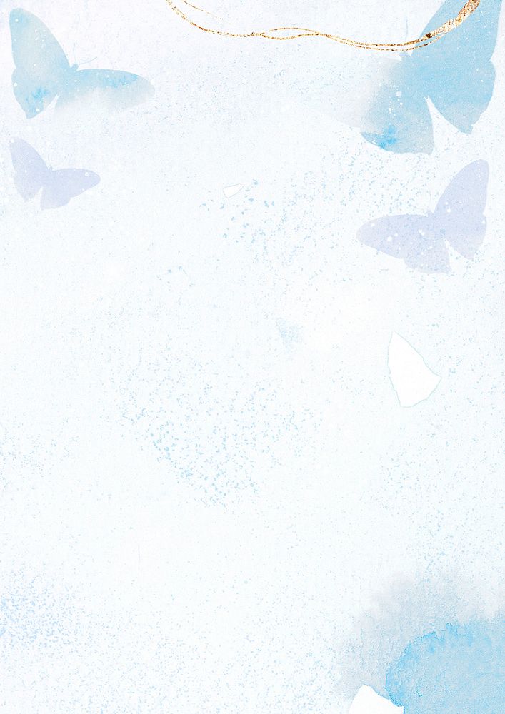 Butterfly poster, watercolor background psd