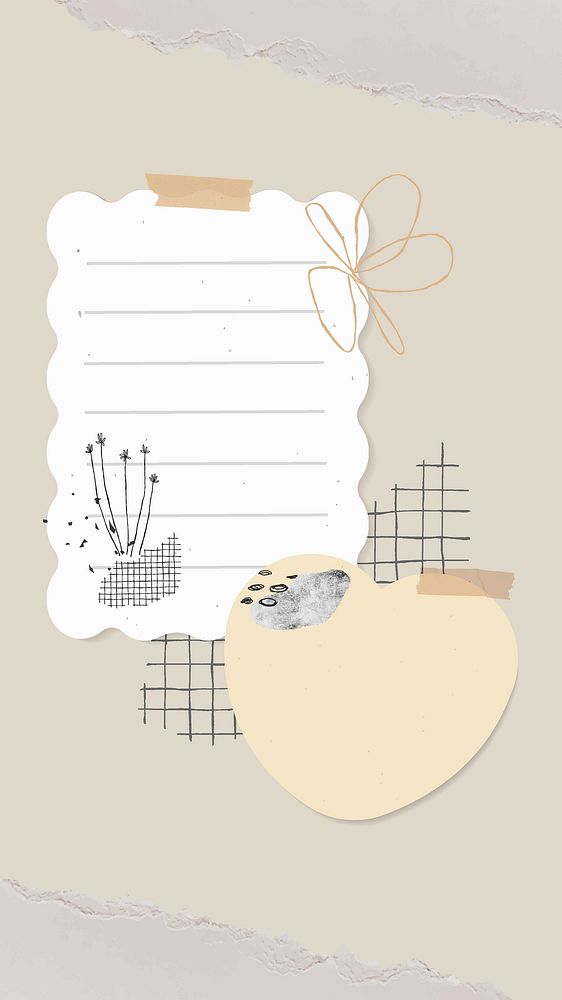 Goodnotes stickers vector, heart shaped sticker note