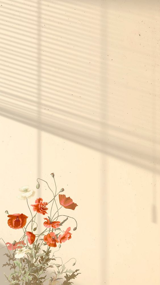 Aesthetic flower wallpaper background vector