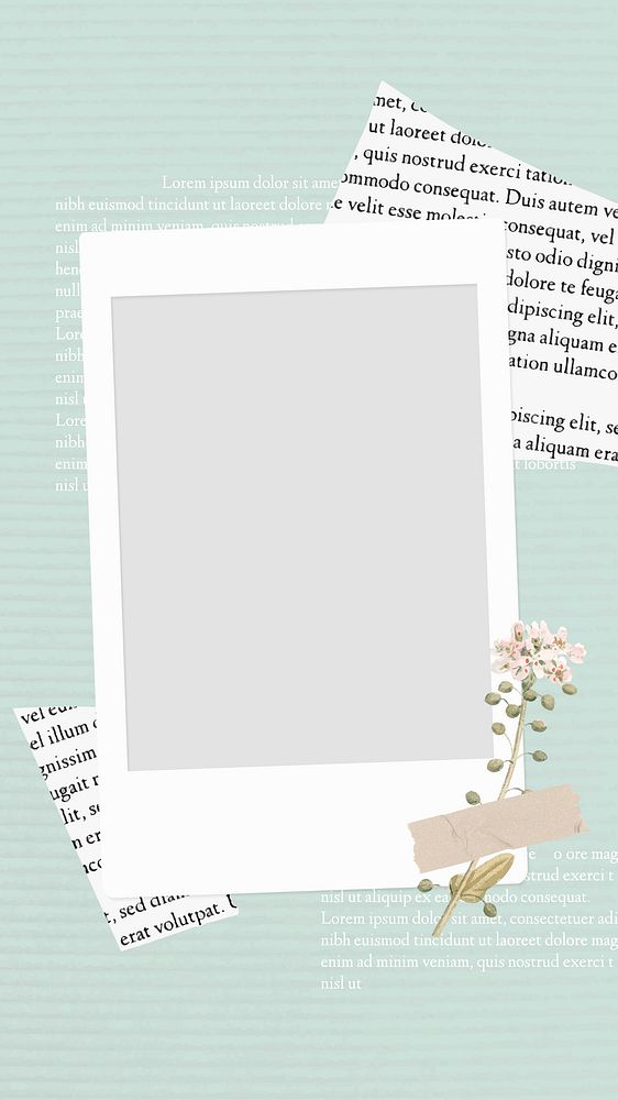 Frame background wallpaper vector Polaroid on paper collage
