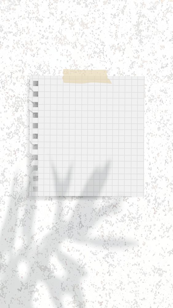 Paper note background wallpaper psd on aesthetic leaf shadow