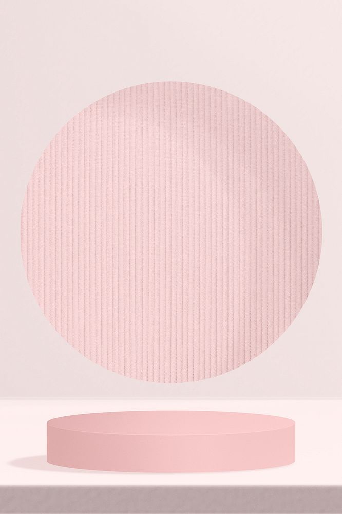 Pink product backdrop with design space