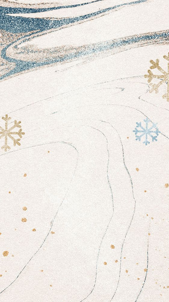 Winter snow mobile wallpaper, glitter & watercolor design