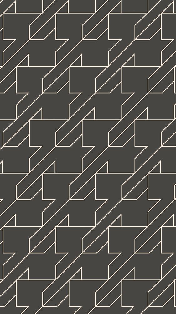 Houndstooth pattern mobile wallpaper, abstract beige