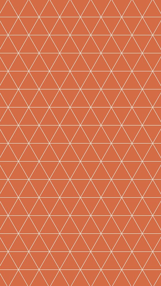 Triangle pattern phone wallpaper, abstract line in orange