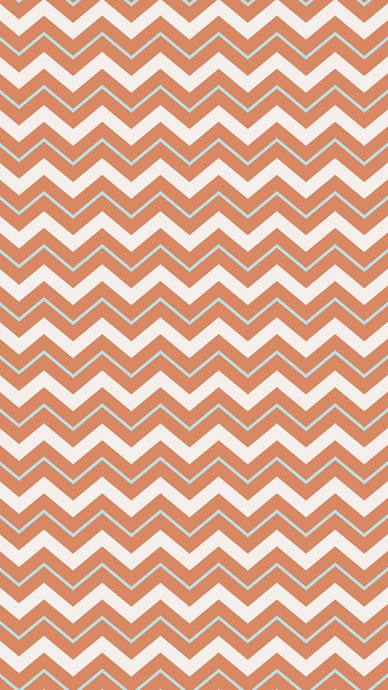 Orange zig-zag pattern iPhone wallpaper, abstract tribal