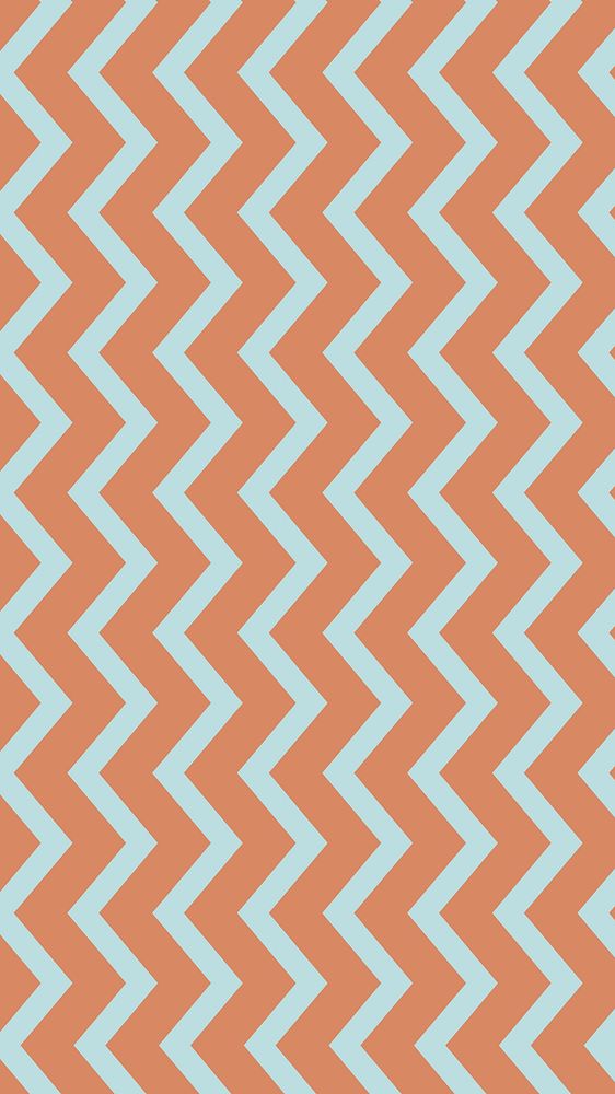 Orange zig-zag pattern mobile wallpaper, abstract tribal