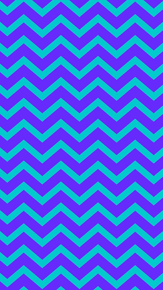 Blue zig-zag pattern phone wallpaper, abstract tribal 
