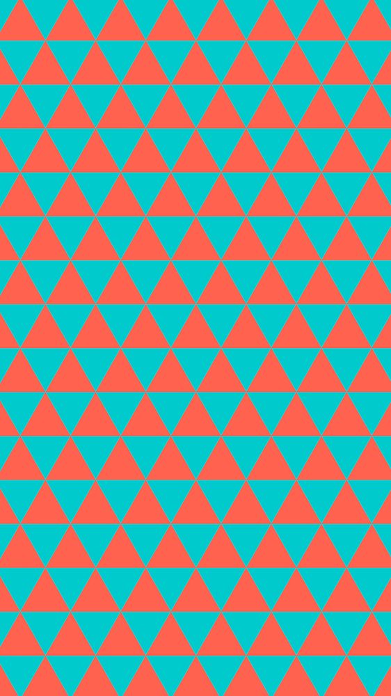 Tribal pattern iPhone wallpaper, triangle geometric in orange