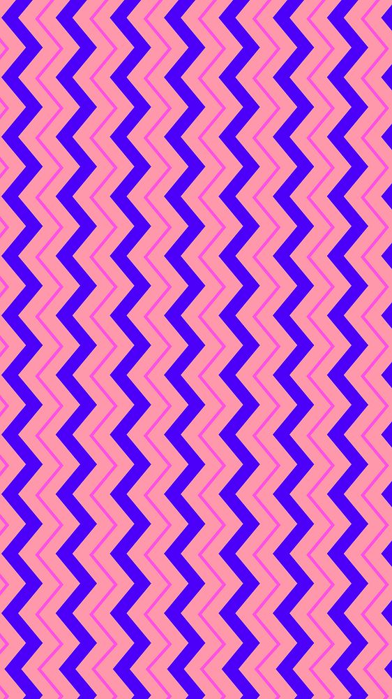 Pink zig-zag pattern mobile wallpaper, abstract tribal