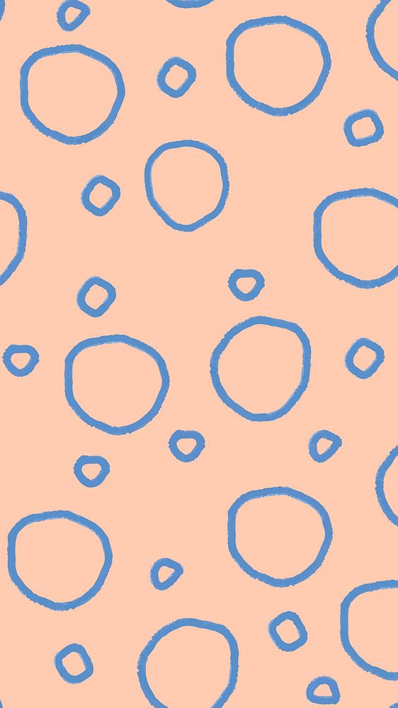 Cute geometric iPhone wallpaper, pink circle pattern