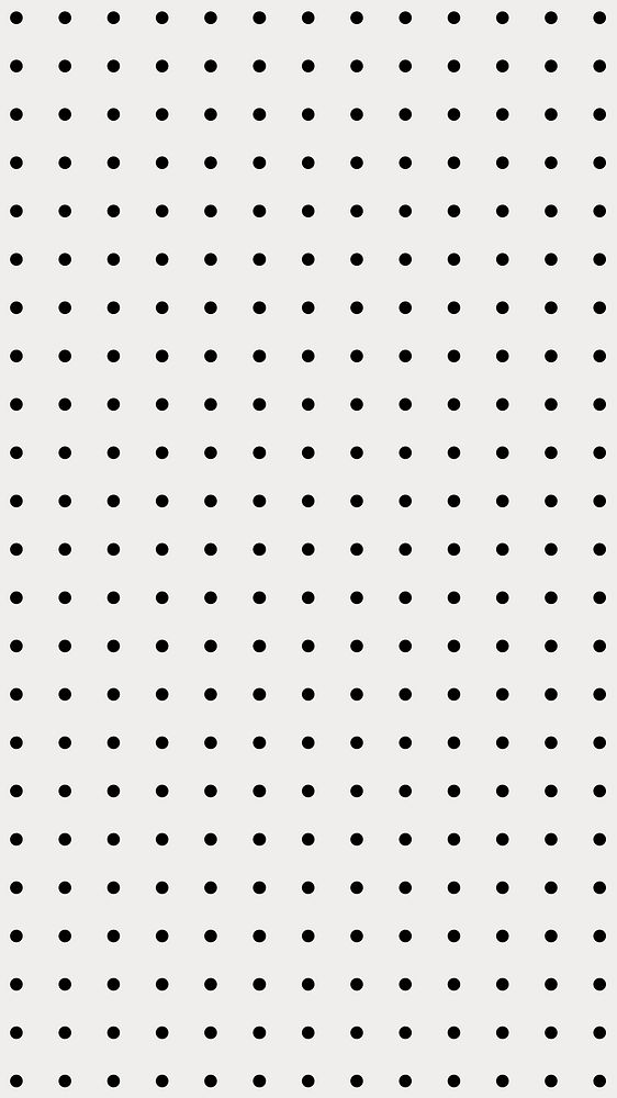 Simple polka dot iPhone wallpaper, black and white pattern