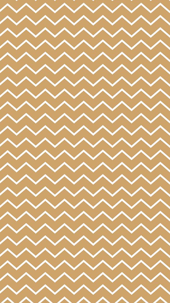 Chevron pattern mobile wallpaper, brown abstract