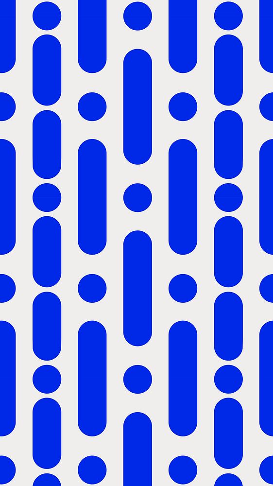 Geometric blue phone wallpaper, abstract design