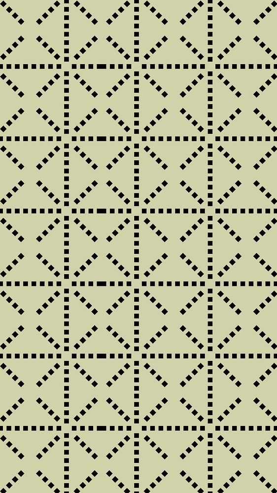 Square pattern mobile wallpaper, green geometric