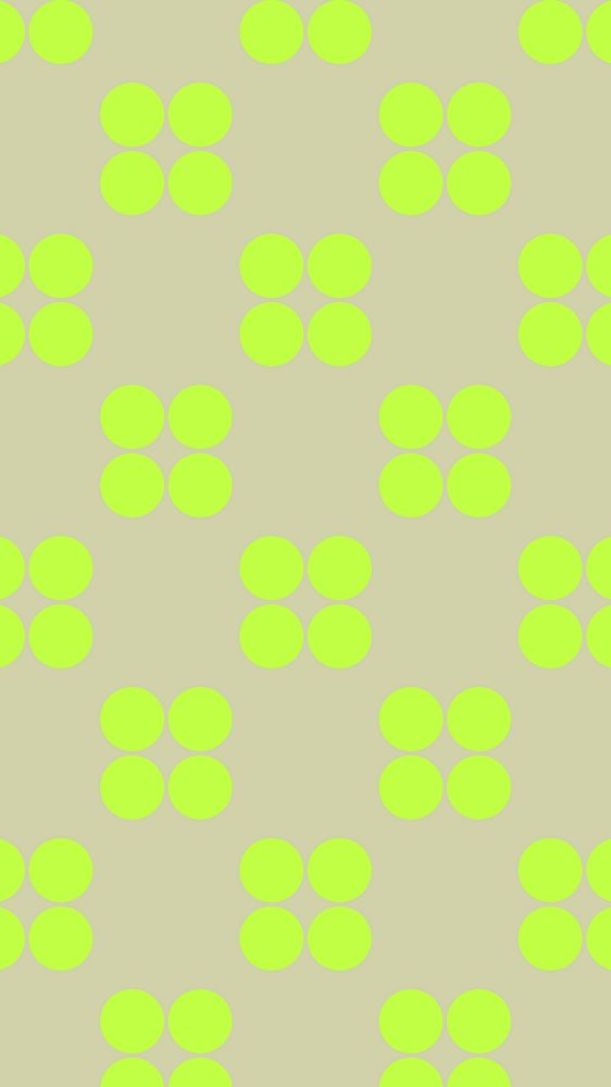 Green abstract pattern mobile wallpaper, geometric