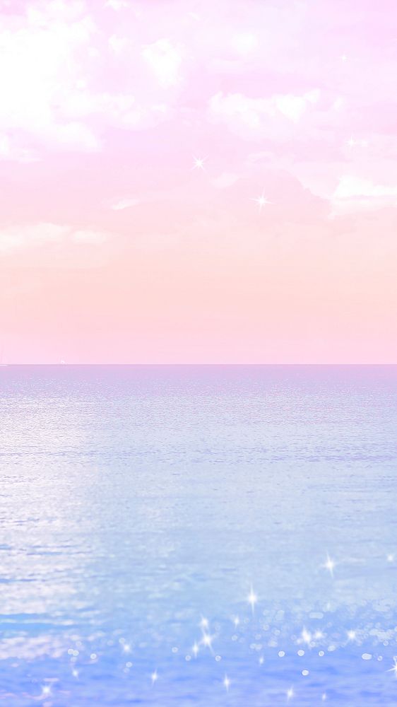 Aesthetic beach background, pastel glitter design