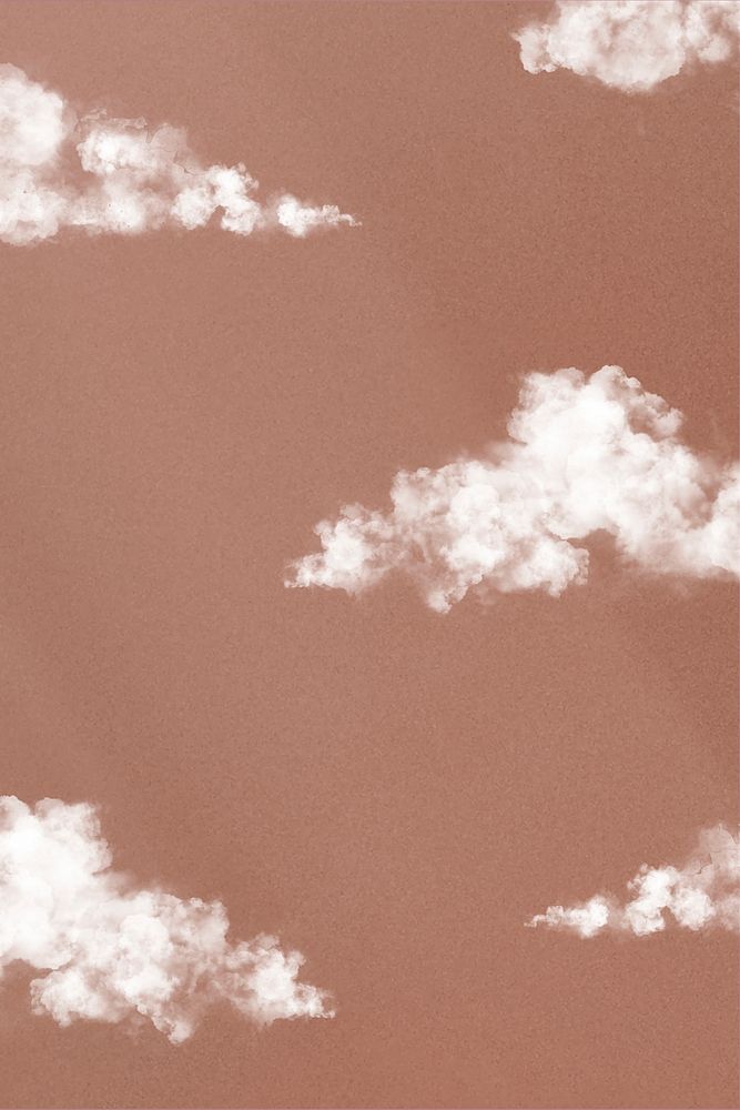 Brown sky background psd, white clouds design