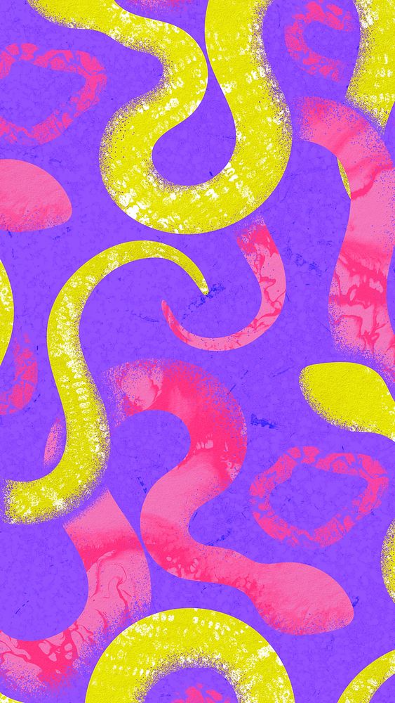 Colorful snake pattern iPhone wallpaper, purple animal design