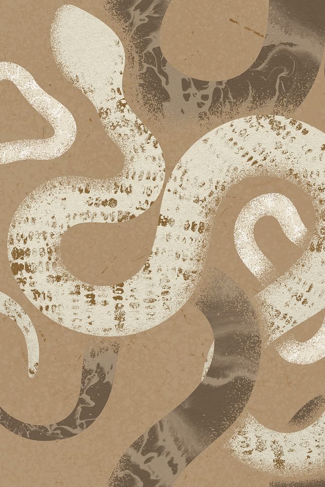 Earthy snake pattern background, brown aesthetic