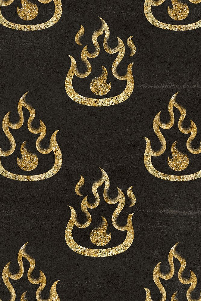 Flame glitter background, aesthetic pattern