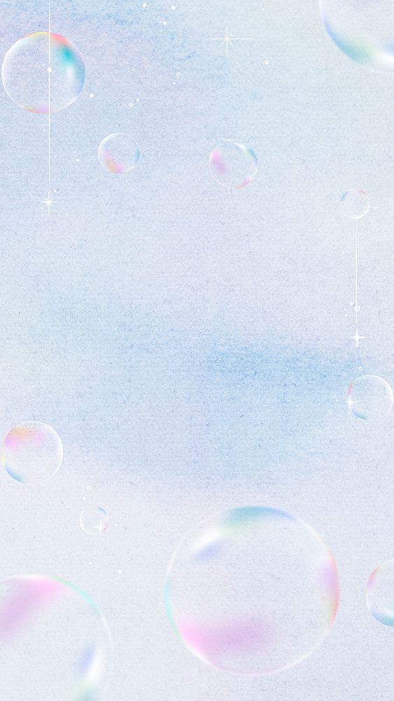 Soap bubble phone wallpaper, holographic design high resolution background 