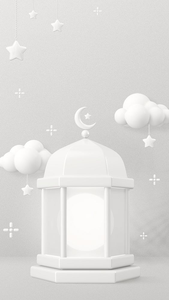 Ramadan lantern phone wallpaper, Muslim religion background