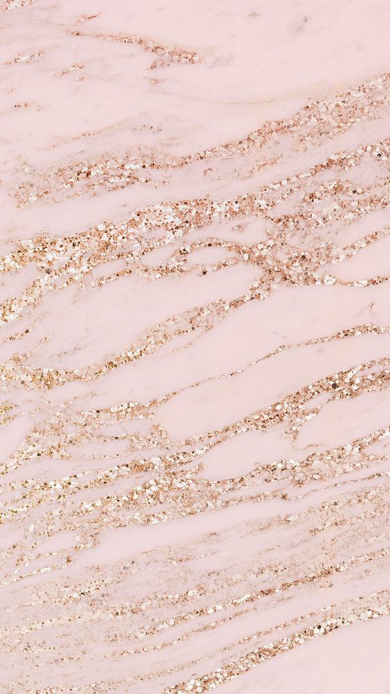 Aesthetic pink phone wallpaper, gold glitter design