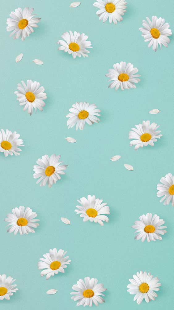 Blue floral iPhone wallpaper, flower | Premium Photo - rawpixel