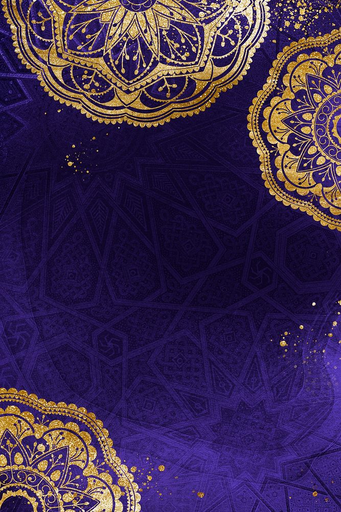 Gold Ramadan mandala frame background design