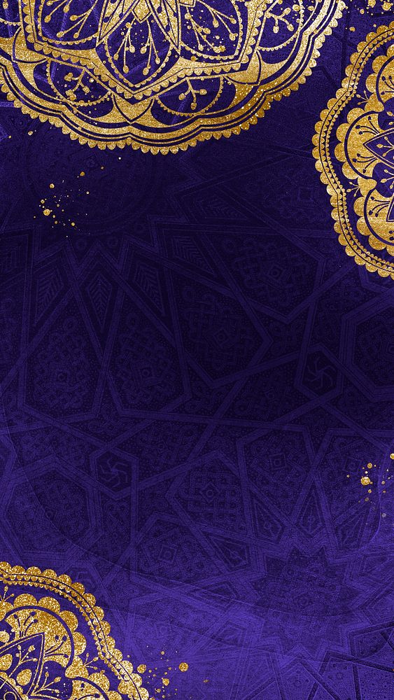 Gold Islamic mobile wallpaper design