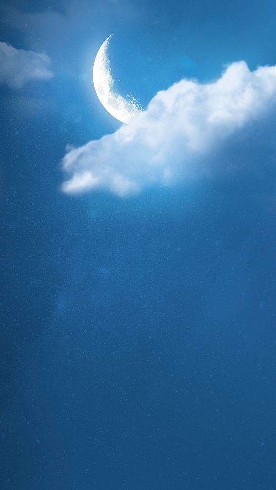 Aesthetic crescent moon iPhone wallpaper design