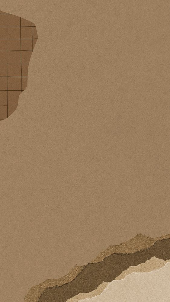 Brown aesthetic scrapbook iPhone wallpaper design