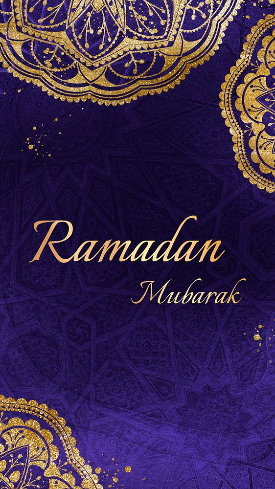 Gold Ramadan Mubarak, iPhone wallpaper design