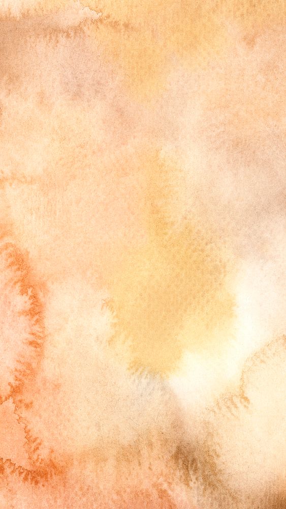 Gradient watercolor phone wallpaper, feminine orange design