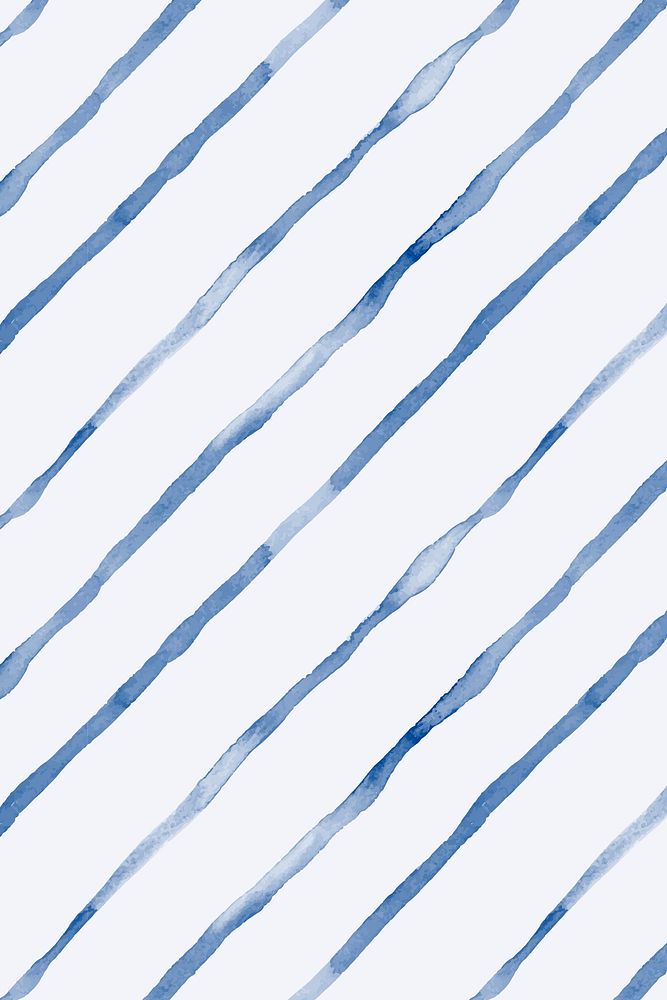 Watercolor background, stripe bright indigo blue design