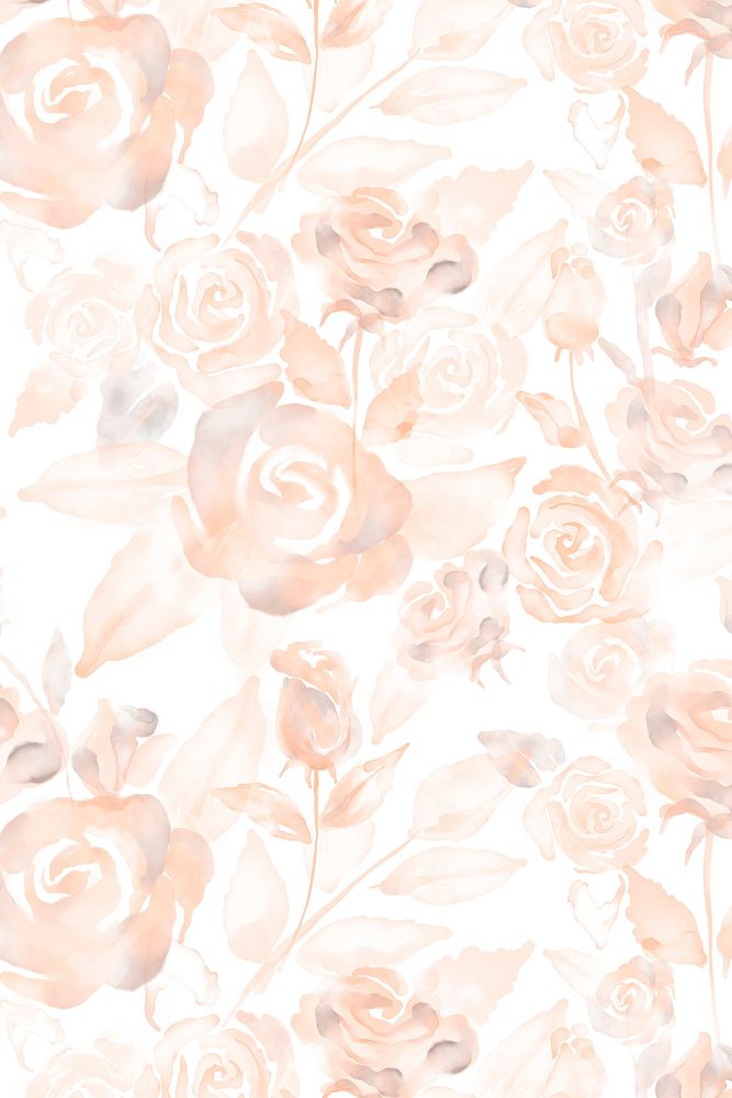 Rose flower background, watercolor graphic