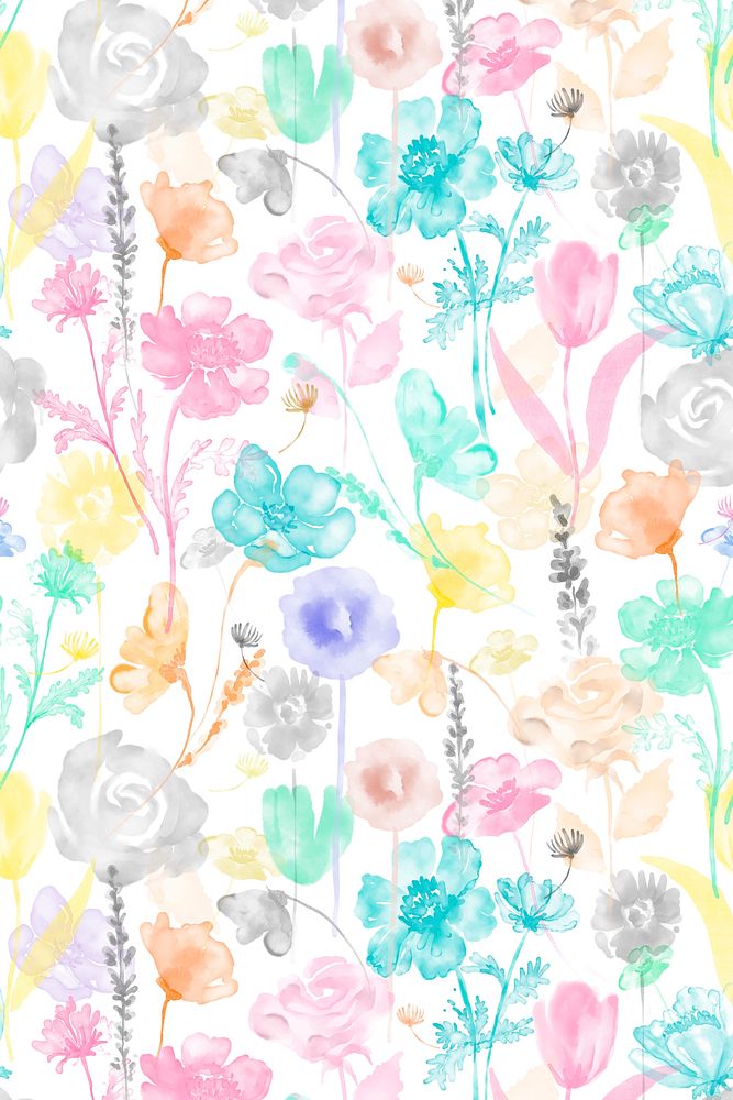 Colorful floral background, flower graphic