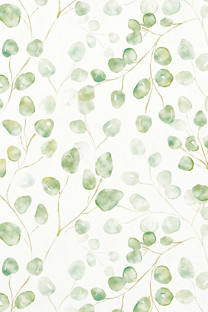 Botanical background, watercolor leaf graphic