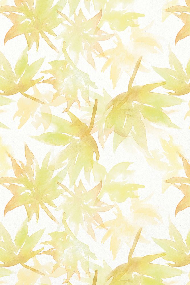 Watercolor nature background, green leaf graphic