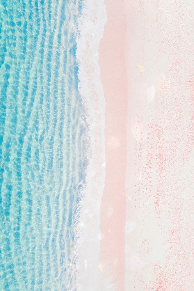 Beach waves background, pastel nature design