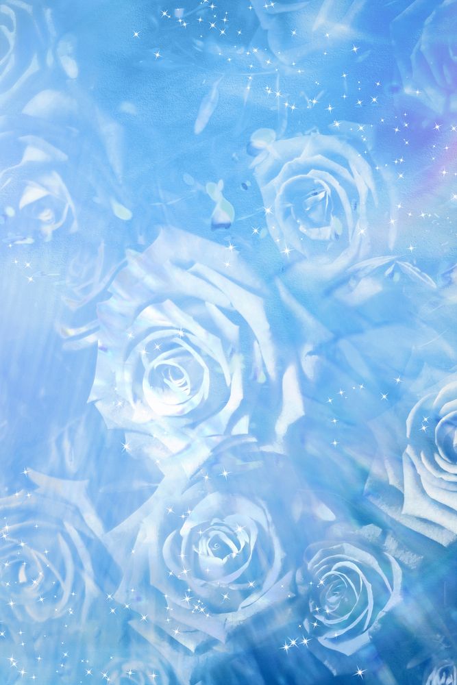 Blue roses background, floral design 