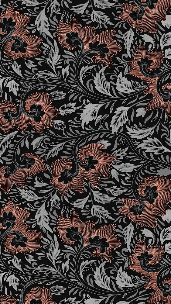 Chinese vintage flower HD wallpaper, decorative oriental art background