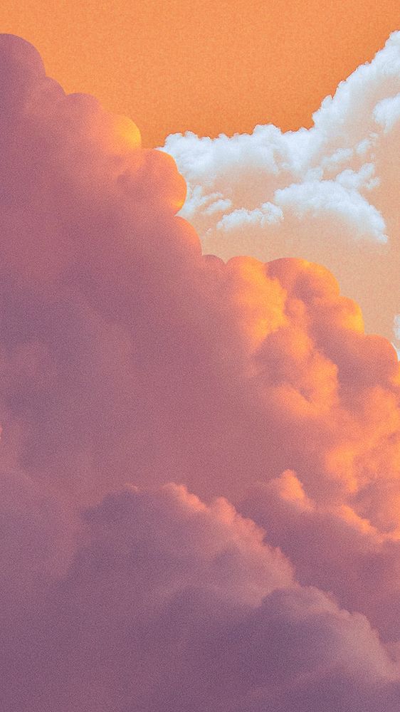 Cloud mobile wallpaper, sunset sky background