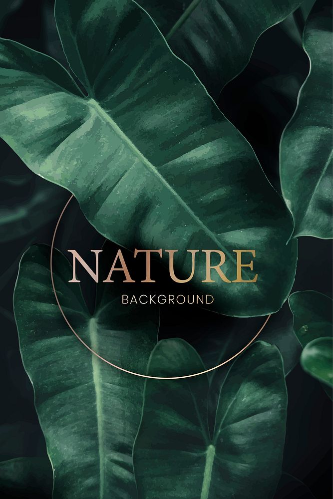 Round golden frame on a nature background vector