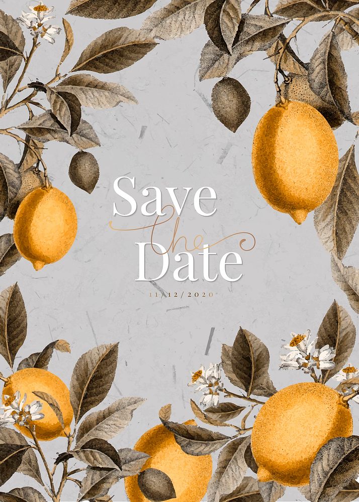 Tropical save the date card vector