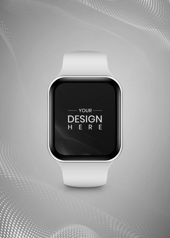 Blank smartwatch screen mockup design
