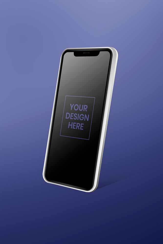 Blank smartphone screen mockup design