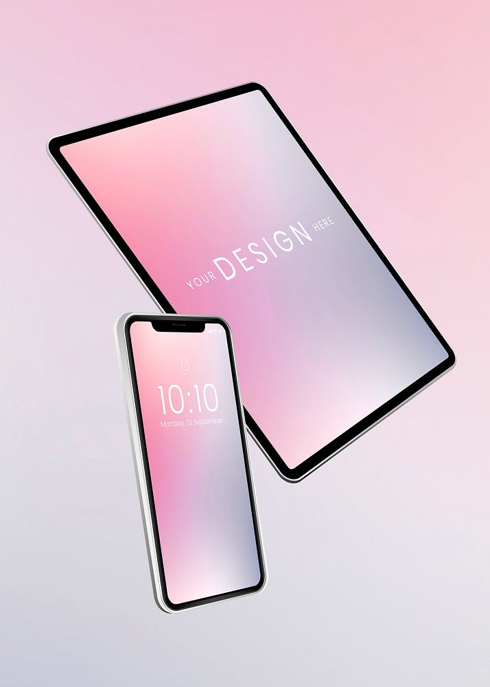 Digital device screen mockups design